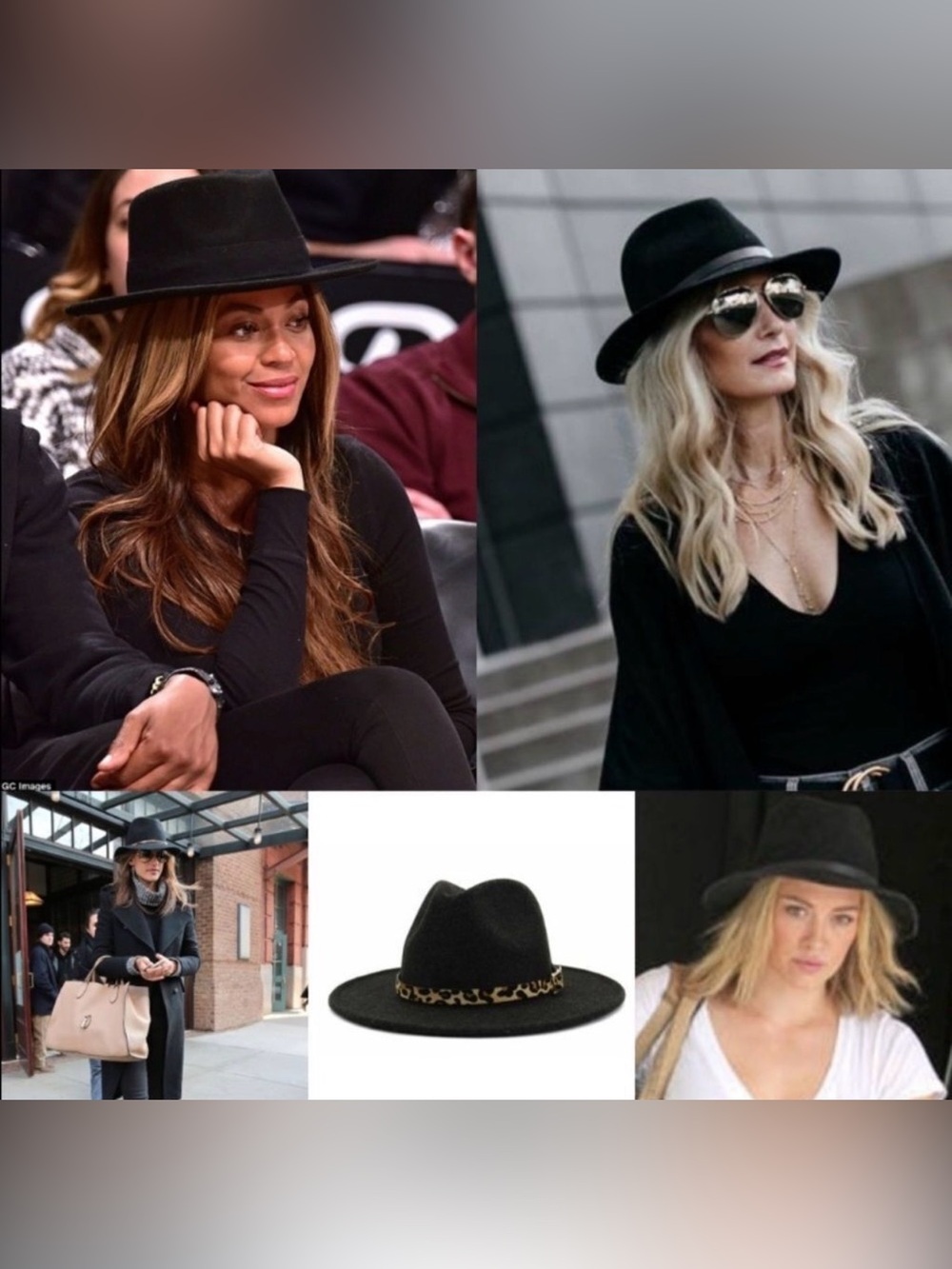 𝅺Black Felt Panama Hat